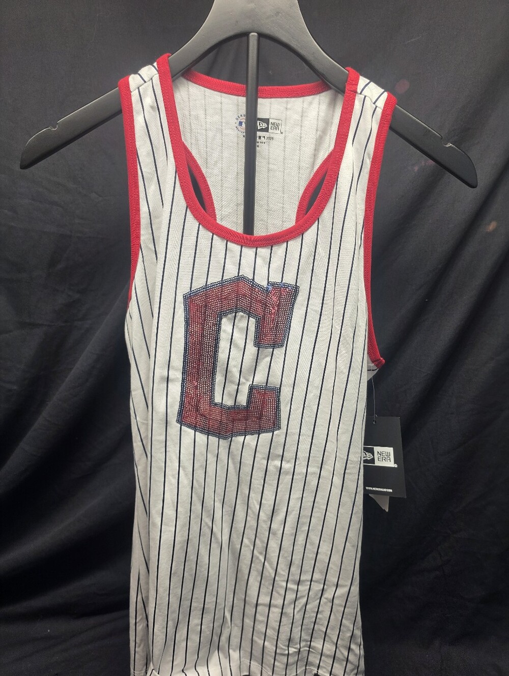 NWT New Era Cleveland Guardians Pinstripe Tank Top Women's Medium M MLB 2025